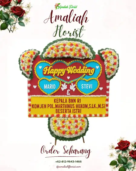 Papan Bunga Pernikahan Kwigaran
